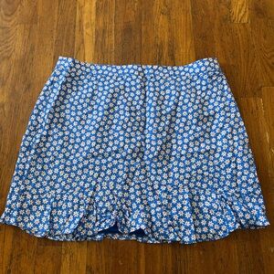 Madewell Blue Floral Skirt